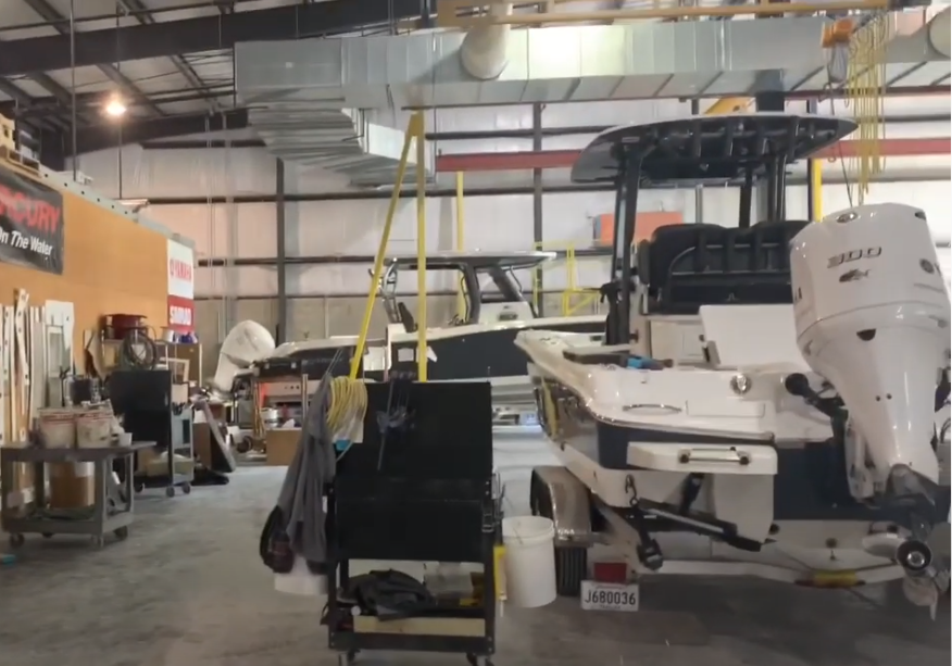Inside the Crevalle Boats Factory - Boat being built
