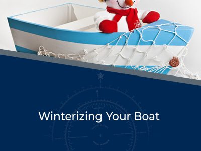 Winterizing Your Boat - Image of a snowman in a toy boat